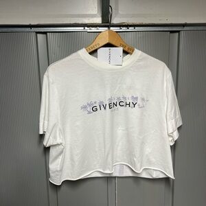 Givenchy Palm Logo Cropped Top Shirt NWT Womens Medium